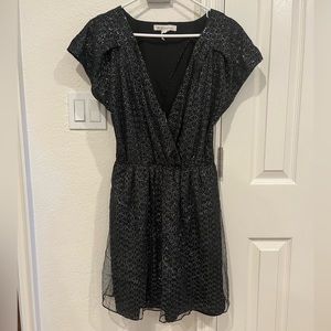 BCBGeneration black dress with metallic thread detail